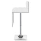 Alameda Adjustable Bar Stool Chrome and White