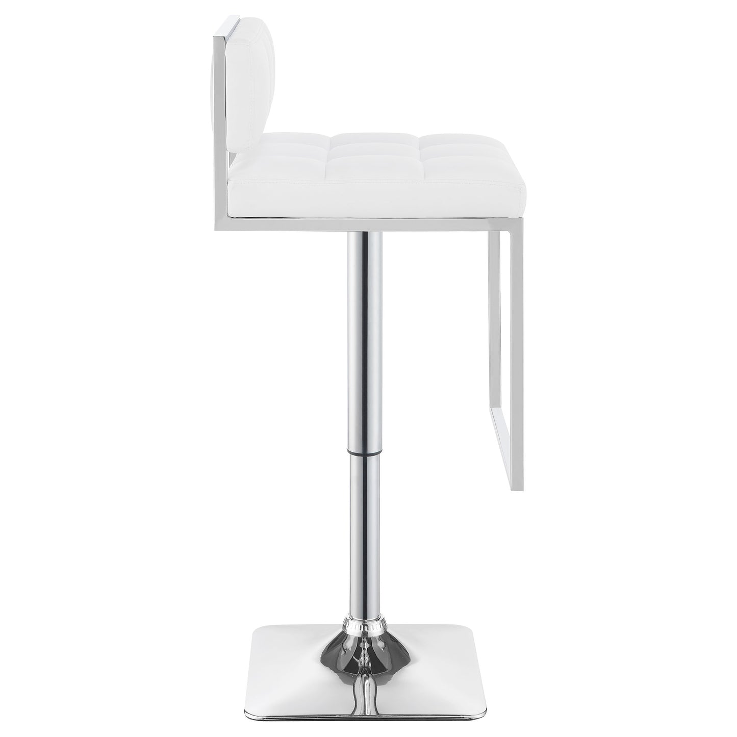 Alameda Adjustable Bar Stool Chrome and White