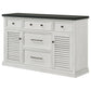 Aventine 5-drawer Sideboard Buffet Cabinet Vintage White