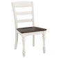 Madelyn Wood Dining Side Chair Coastal White (Set of 2)