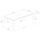 Carone 5-piece 81" Rectangular White Glass Dining Set Blue