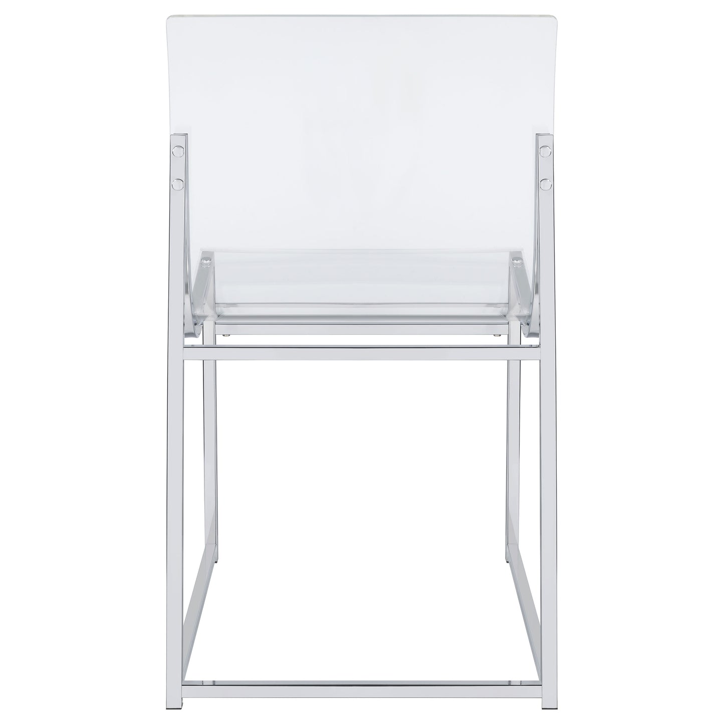 Adino Acrylic Dining Side Chair Chrome (Set of 2)