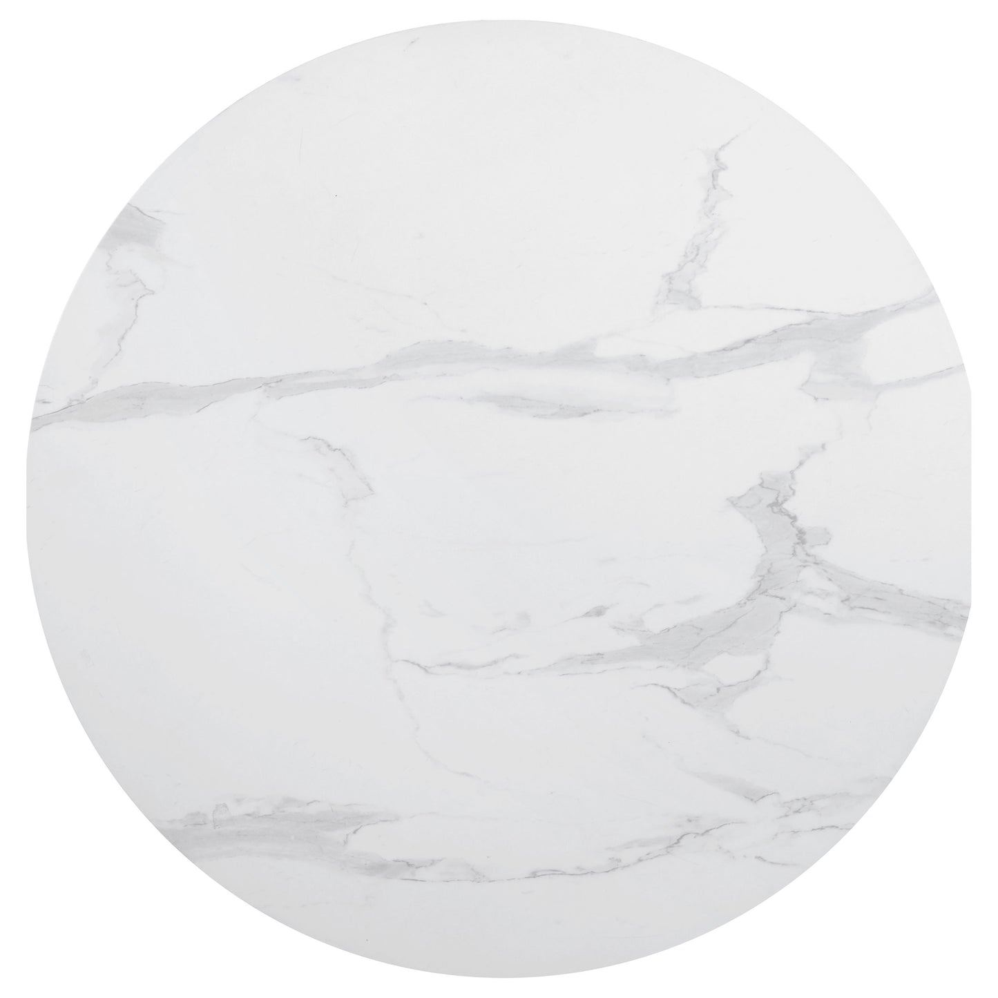 Arkell Round 40-inch Faux Marble Top Dining Table White