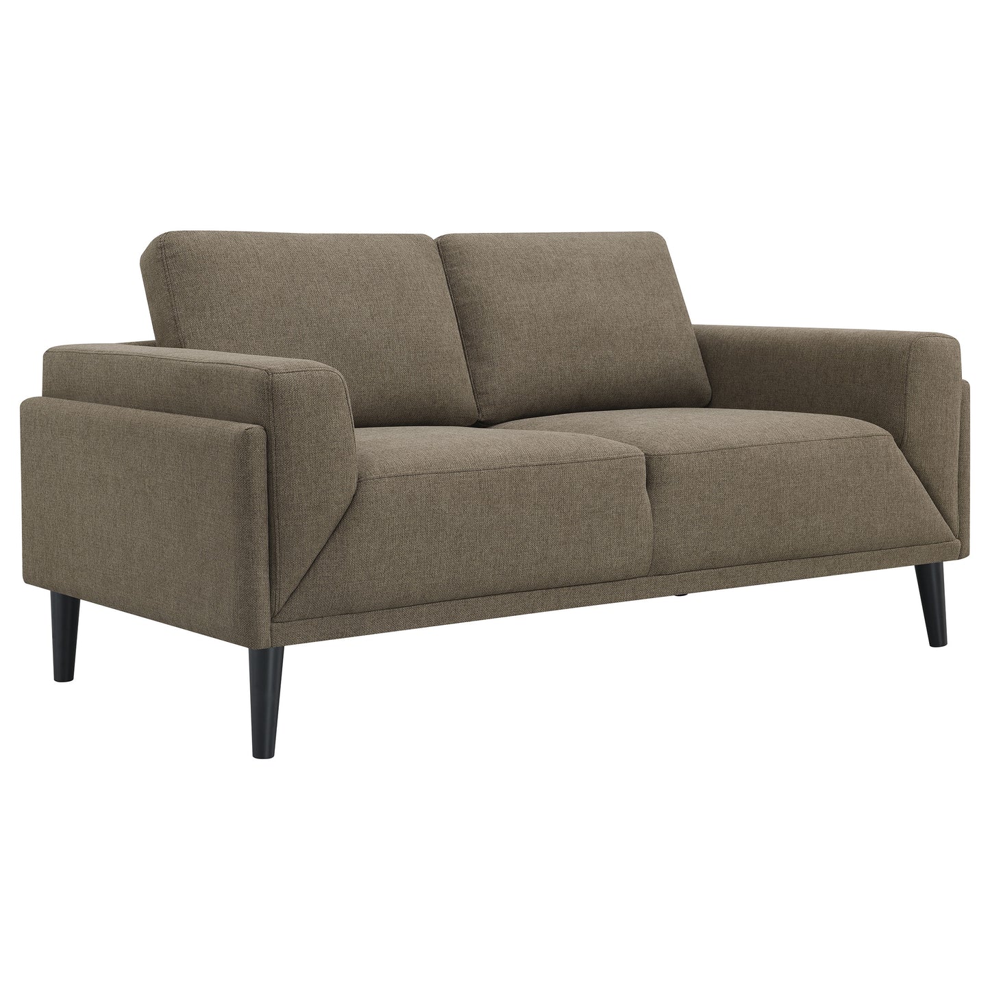 Rilynn 3-piece Upholstered Track Arm Sofa Set Brown