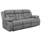 Higgins 3-piece Upholstered Motion Reclining Sofa Set Grey