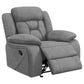 Higgins 3-piece Upholstered Motion Reclining Sofa Set Grey