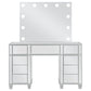 Allora 9-drawer Vanity Set with Lighting Metallic Silver