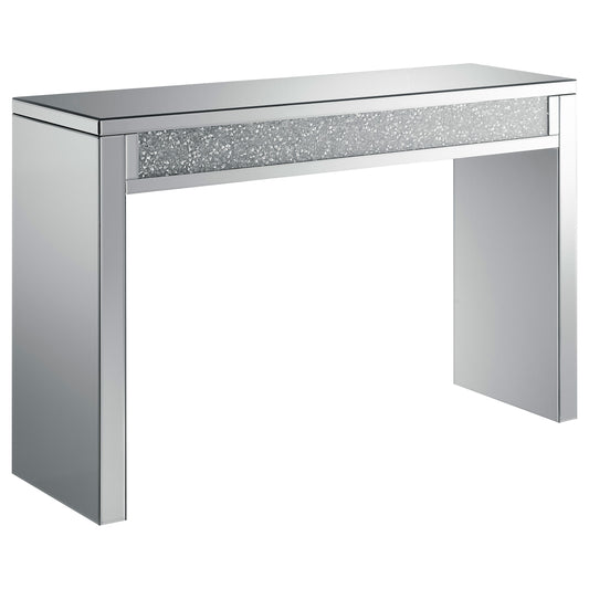 Gillian Mirrored Acrylic Entryway Console Table Silver