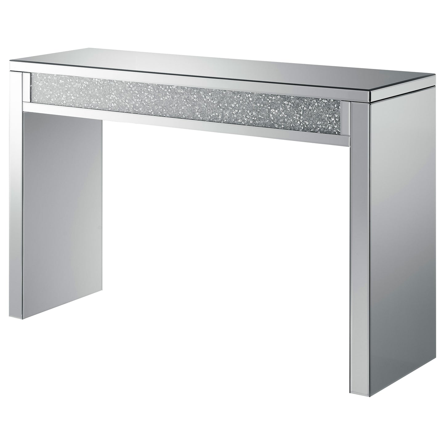 Gillian Mirrored Acrylic Entryway Console Table Silver