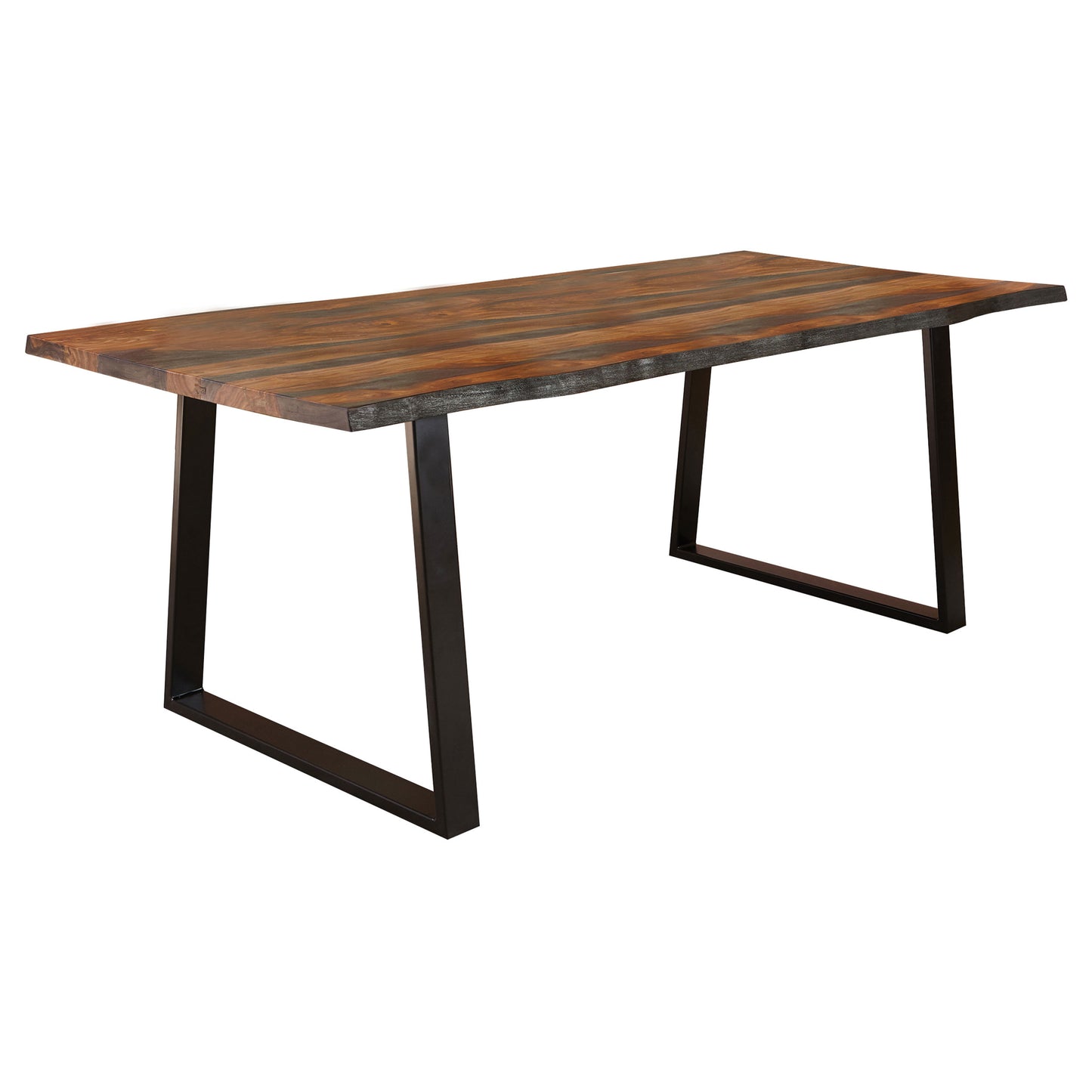 Ditman 80-inch Live Edge Dining Table Grey Sheesham