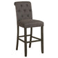 Balboa Fabric Upholstered Bar Chair Grey (Set of 2)