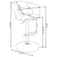 Barraza 29-inch Adjustable Height Bar Stool White and Chrome