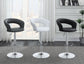 Barraza 29-inch Adjustable Height Bar Stool White and Chrome