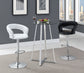 Barraza 29-inch Adjustable Height Bar Stool White and Chrome