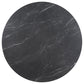 Camden Round 48-inch Faux Marble Top Dining Table Black