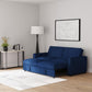 Gretchen Upholstered Convertible Sleeper Sofa Bed Navy Blue