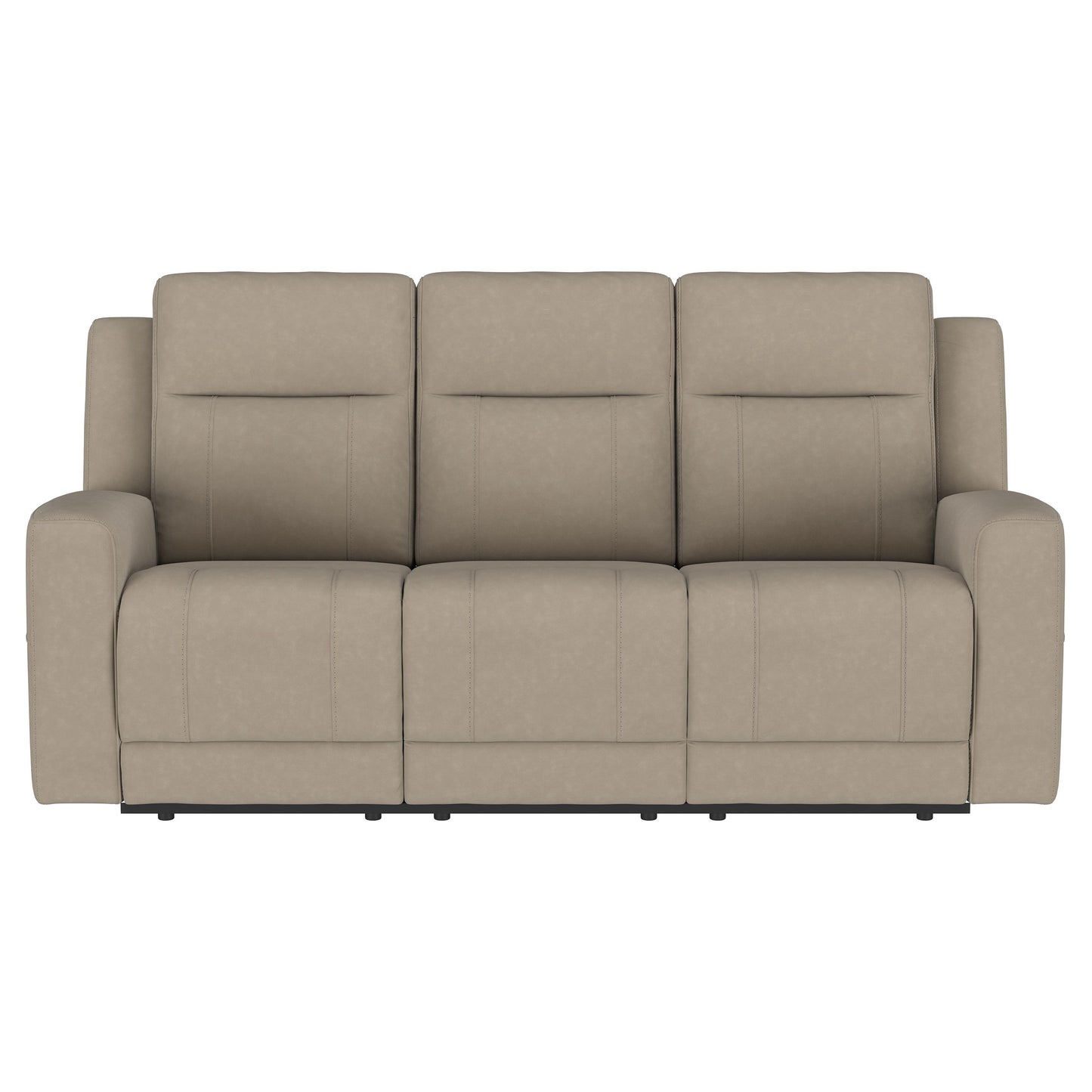 Brentwood 2-piece Upholstered Reclining Sofa Set Taupe