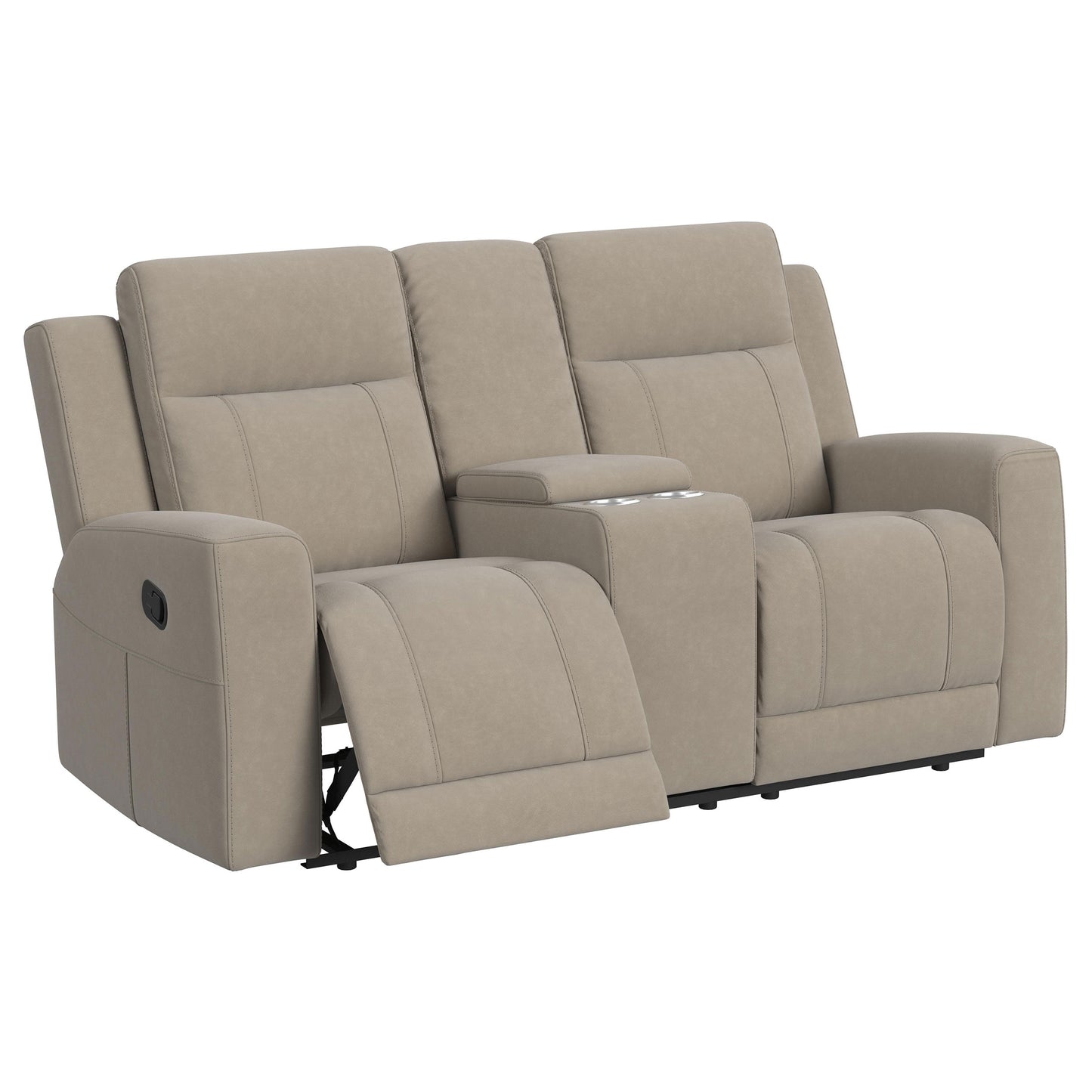 Brentwood 3-piece Upholstered Reclining Sofa Set Taupe