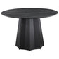 Camden 5-piece Round Faux Marble Top Dining Table Set Black