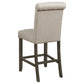 Balboa Fabric Upholstered Counter Chair Beige (Set of 2)