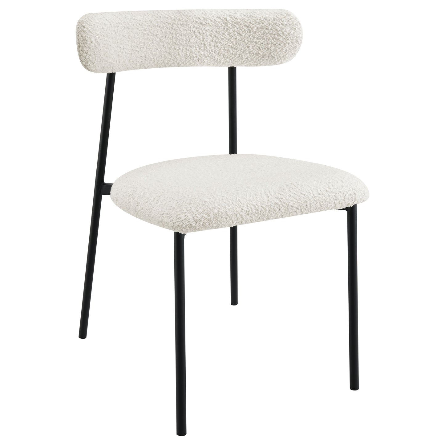 Anzio Boucle Upholstered Dining Side Chair White (Set of 2)