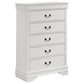 Louis Philippe 5-piece Twin Bedroom Set White