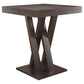 Freda Square 36-inch Pub Height Bistro Bar Table Cappuccino