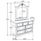 Cambridge 7-drawer Dresser with Mirror Cappuccino