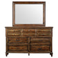 Avenue 8-drawer Dresser and Mirror Weathered Burnished Brown