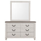 Stillwood 6-drawer Dresser with Mirror Vintage Linen