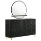 Arini 8-drawer Dresser with Mirror Black