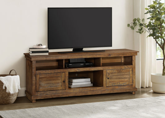 Payne 70-inch TV Stand Media Console Distressed Brown