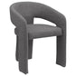 Eudora Boucle Upholstered Dining Arm Chair Grey