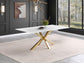 Venera Rectangular 79-inch Faux Marble Dining Table White