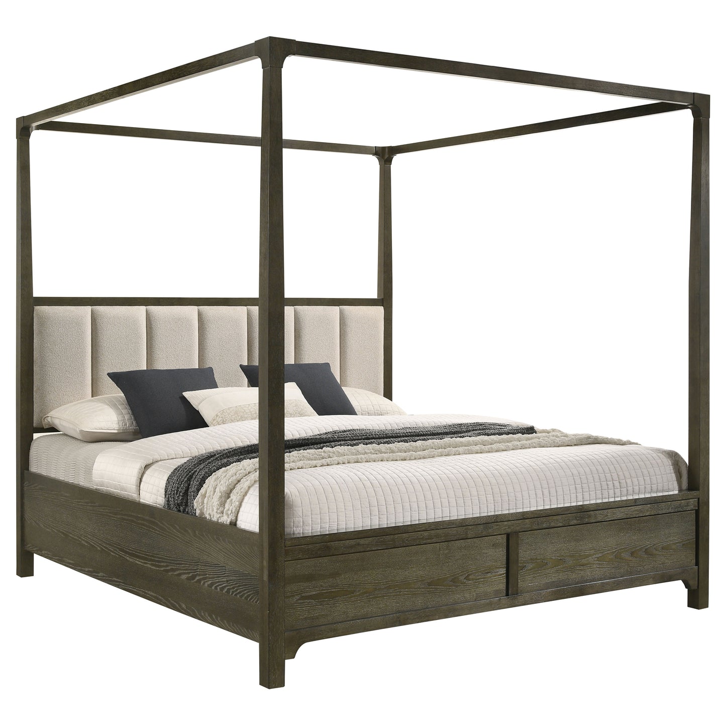 Gran Park California King Four Poster Canopy Bed Dark Cocoa