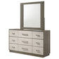 Fenwick 9-drawer Dresser with Mirror Grey Oak