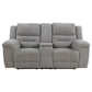 Gilson Chenille Upholstered Reclining Loveseat Grey