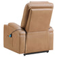 Armstrong Upholstered Power Lift Massage Recliner Camel