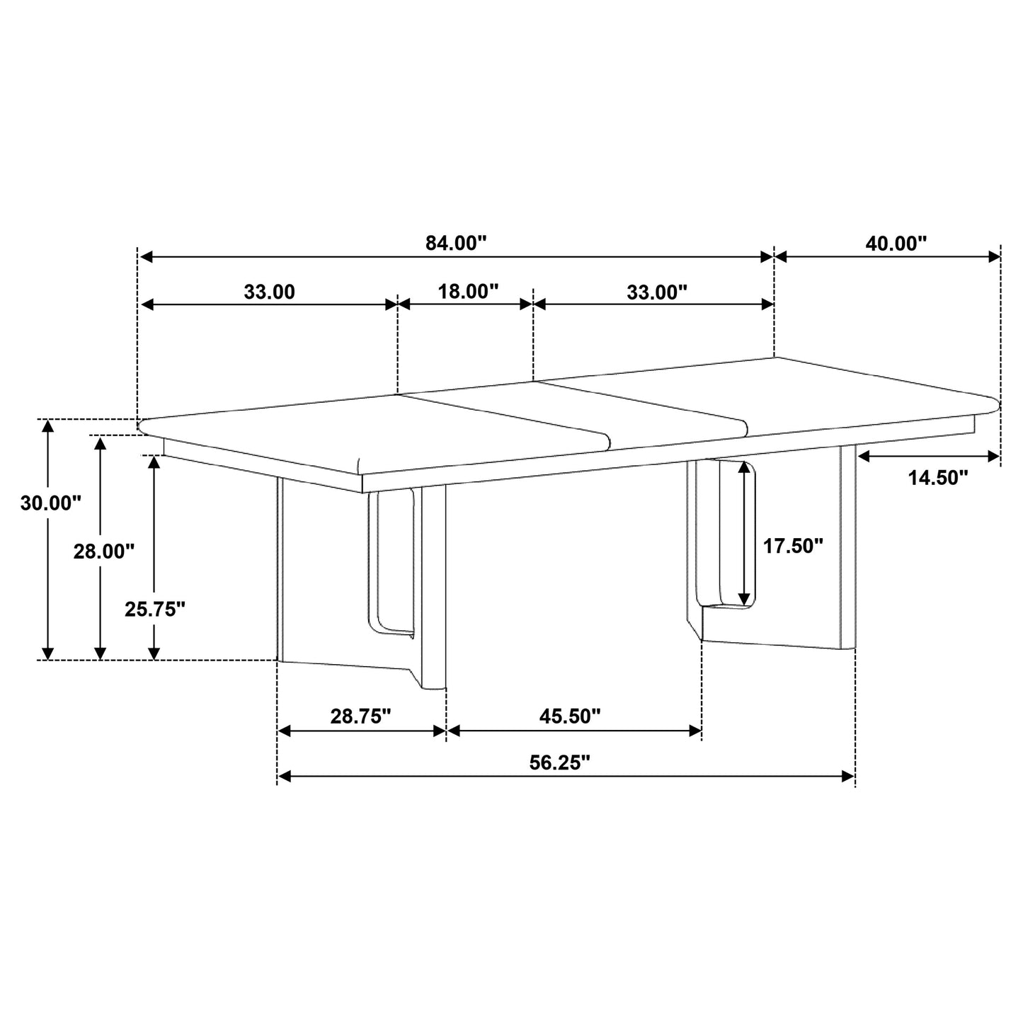 Hathaway 84-inch Extension Leaf Dining Table Acacia Brown