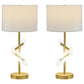 Kingsley 30-inch Drum Shade Table Lamp Gold (Set of 2)