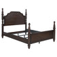 Andover 63-inch Four Poster Eastern King Bed Dark Oak