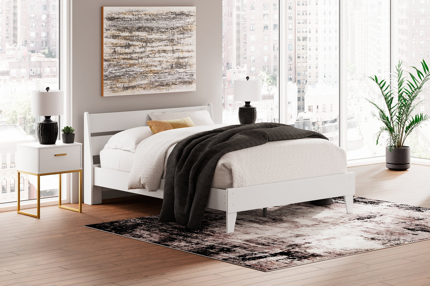 Ashley Express - Socalle Queen Panel Platform Bed with Dresser and Nightstand