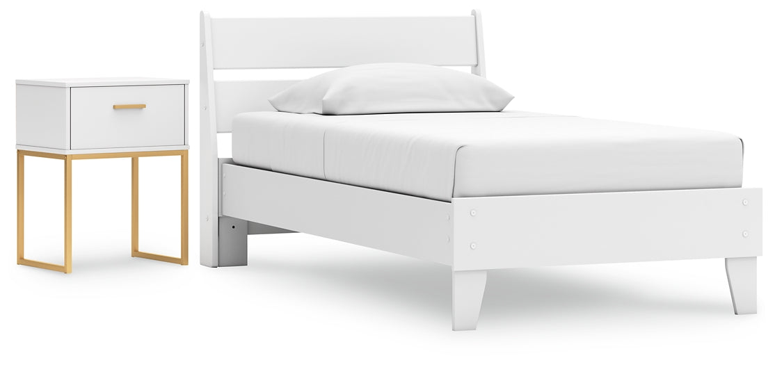 Ashley Express - Socalle Twin Panel Platform Bed with Nightstand