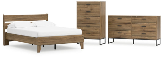 Ashley Express - Deanlow Full Platform Panel Bed with Dresser and Chest