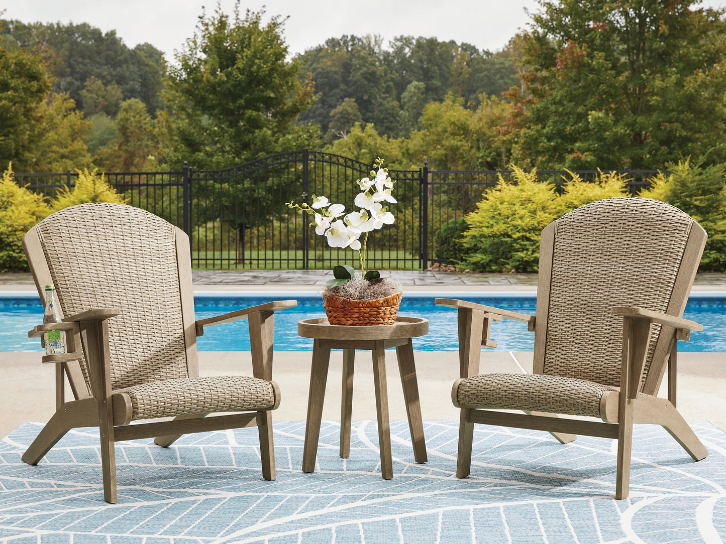 Ashley Express - Marina Sun 2 Adirondack Chairs with End table