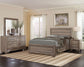 Kauffman Wood Eastern King Storage Panel Bed Washed Taupe