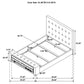 Senna Upholstered Queen Audio Flame Visualizer Bed Brown