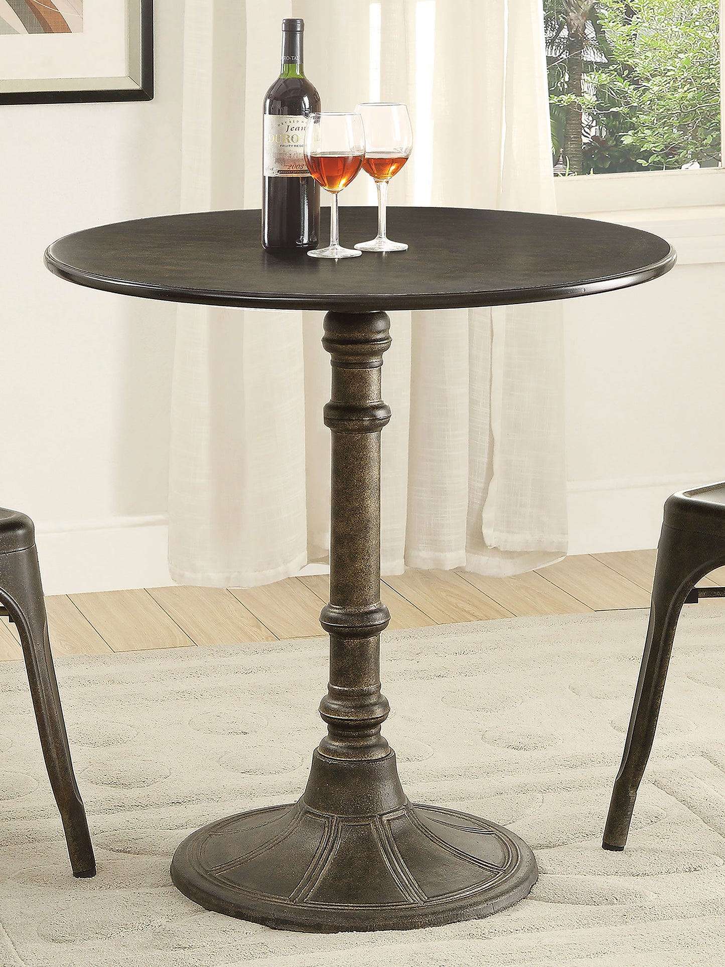 Oswego Round 30-inch Bistro Dining Table Bronze