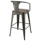 Cavalier Metal Bar Chair Dark Elm and Matte Black (Set of 2)