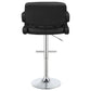 Brandi Adjustable Bar Stool Black and Chrome